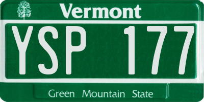 VT license plate YSP177