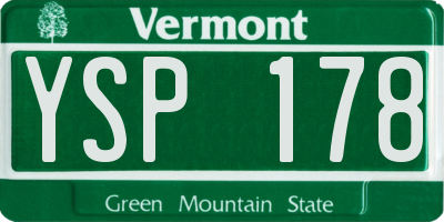 VT license plate YSP178