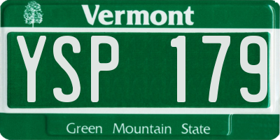 VT license plate YSP179