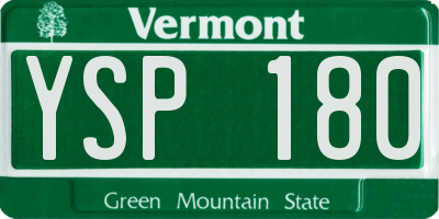 VT license plate YSP180