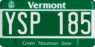 VT license plate YSP185
