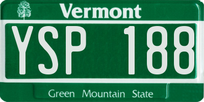 VT license plate YSP188