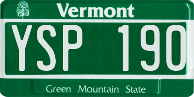 VT license plate YSP190