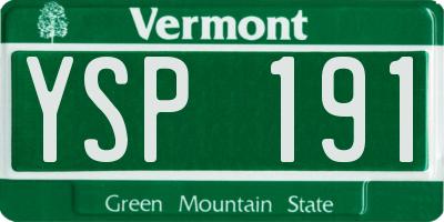 VT license plate YSP191
