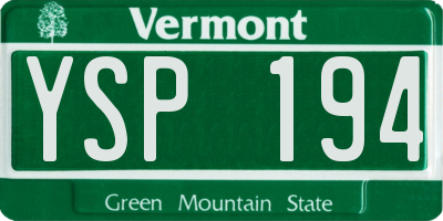 VT license plate YSP194
