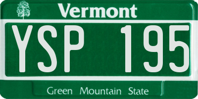 VT license plate YSP195