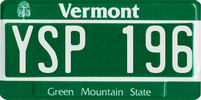 VT license plate YSP196