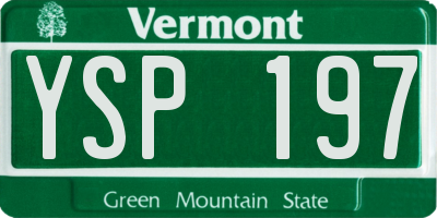 VT license plate YSP197