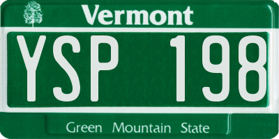 VT license plate YSP198