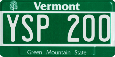 VT license plate YSP200
