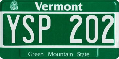 VT license plate YSP202