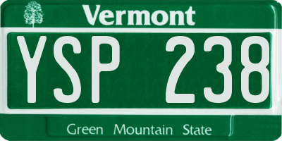 VT license plate YSP238