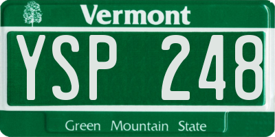 VT license plate YSP248