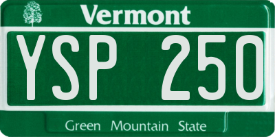 VT license plate YSP250