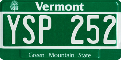 VT license plate YSP252