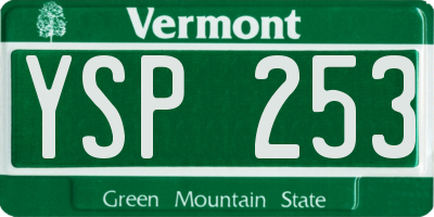 VT license plate YSP253