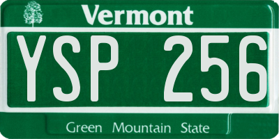 VT license plate YSP256