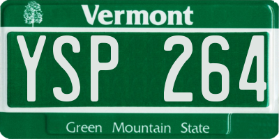 VT license plate YSP264