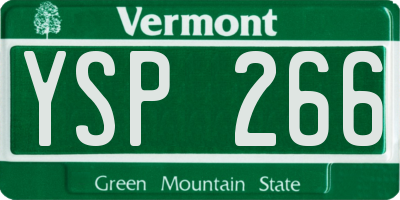VT license plate YSP266