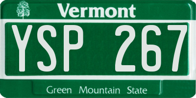 VT license plate YSP267