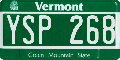 VT license plate YSP268