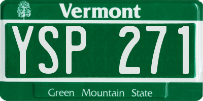 VT license plate YSP271