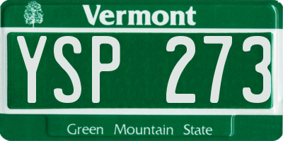 VT license plate YSP273