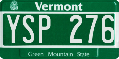 VT license plate YSP276