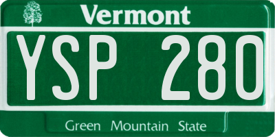 VT license plate YSP280