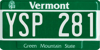 VT license plate YSP281