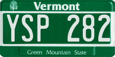 VT license plate YSP282