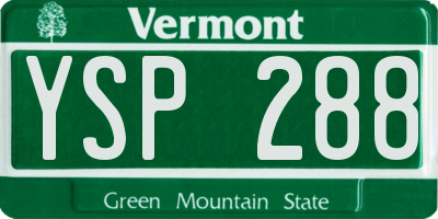 VT license plate YSP288