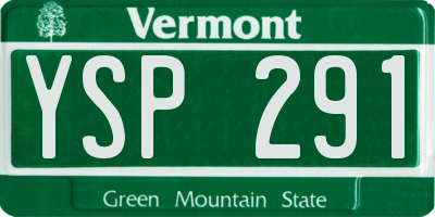 VT license plate YSP291