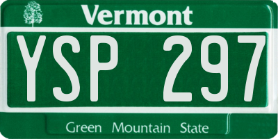 VT license plate YSP297