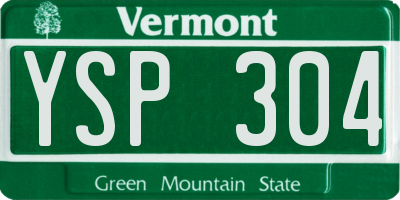 VT license plate YSP304