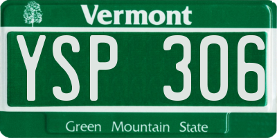 VT license plate YSP306