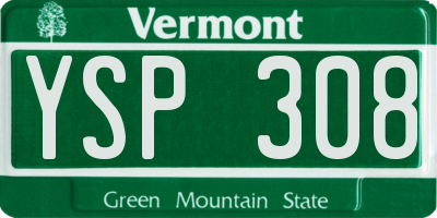 VT license plate YSP308