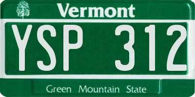 VT license plate YSP312