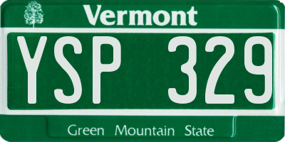 VT license plate YSP329