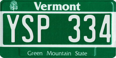 VT license plate YSP334