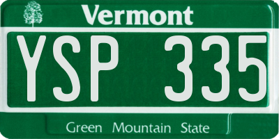 VT license plate YSP335
