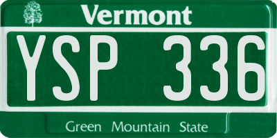 VT license plate YSP336