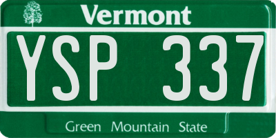 VT license plate YSP337