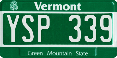 VT license plate YSP339