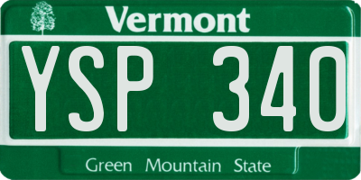 VT license plate YSP340