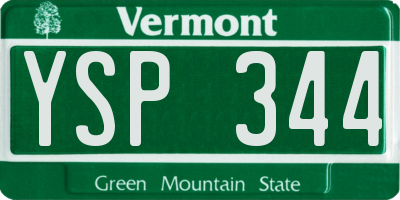 VT license plate YSP344