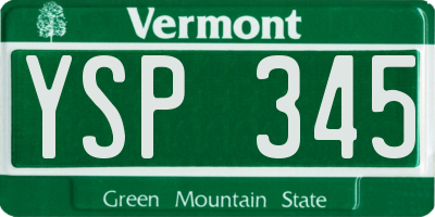 VT license plate YSP345