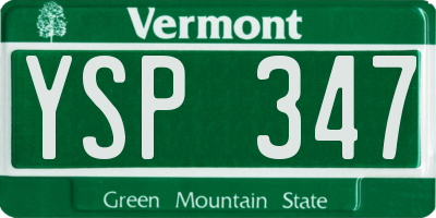 VT license plate YSP347
