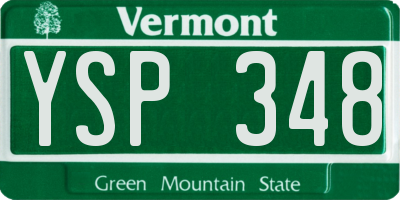 VT license plate YSP348