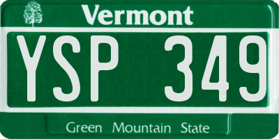 VT license plate YSP349